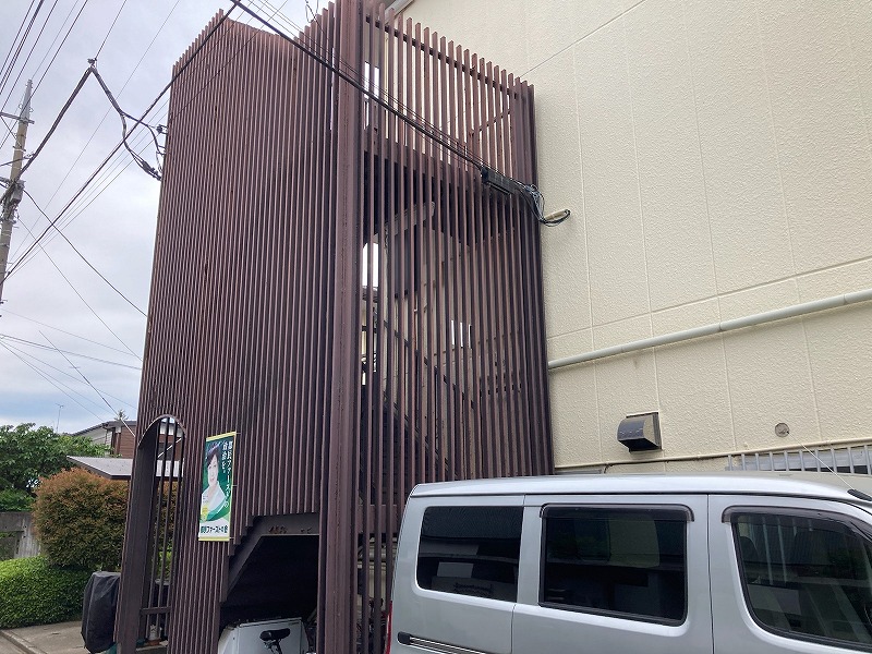 2025/08/29<br />立川市栄町鉄骨階段塗装工事